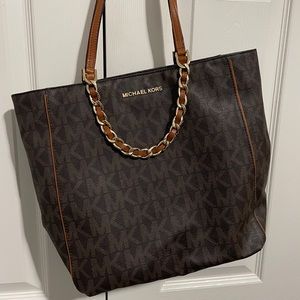 Michael Kors brown leather handbag